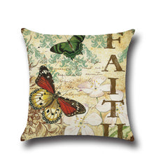 Load image into Gallery viewer, Butterfly Cotton Pillowcase – Elegant and Soft Decorative Pillow Cover for Home Décor