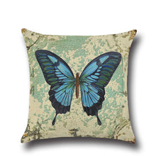 Load image into Gallery viewer, Butterfly Cotton Pillowcase – Elegant and Soft Decorative Pillow Cover for Home Décor