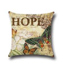 Load image into Gallery viewer, Butterfly Cotton Pillowcase – Elegant and Soft Decorative Pillow Cover for Home Décor