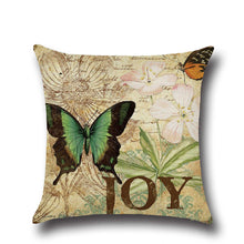 Load image into Gallery viewer, Butterfly Cotton Pillowcase – Elegant and Soft Decorative Pillow Cover for Home Décor