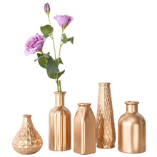 Load image into Gallery viewer, Elegant Golden Glass Vase – Stylish and Modern Decorative Vase for Home and Events
