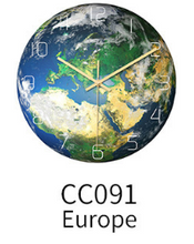 Load image into Gallery viewer, Luminous Earth Wall Clock – Glow-in-the-Dark Decorative Clock for Modern Home Décor