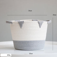Load image into Gallery viewer, Handcrafted Cotton Thread Storage Basket – Stylish and Versatile Organizer for Home and Office