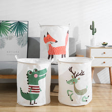 Load image into Gallery viewer, Dinosaur Fox Deer Storage Bucket – Fun and Functional Organizer for Kids' Rooms