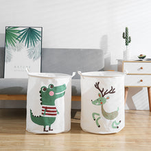 Load image into Gallery viewer, Dinosaur Fox Deer Storage Bucket – Fun and Functional Organizer for Kids' Rooms
