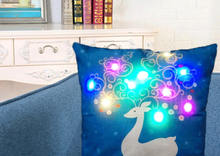 Load image into Gallery viewer, LED Christmas Throw Pillow Covers – Festive and Illuminated Decorative Pillowcases for Holiday Home Décor