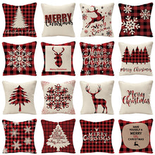 Load image into Gallery viewer, Christmas Printed Throw Pillow Car Sofa Cushion Cover Linen