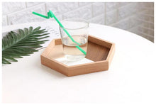 Load image into Gallery viewer, Hexagon Wooden Tray – Stylish and Versatile Decorative Tray for Home and Kitchen