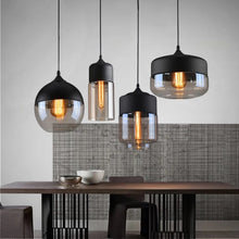 Load image into Gallery viewer, Industrial Glass Chandelier – Elegant and Modern Lighting Fixture for Home and Office