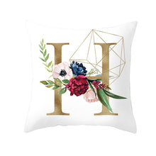 Load image into Gallery viewer, Geometric Golden Letter Pillowcase – Luxurious Decorative Pillow Cover for Modern Home Décor