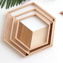 Load image into Gallery viewer, Hexagon Wooden Tray – Stylish and Versatile Decorative Tray for Home and Kitchen