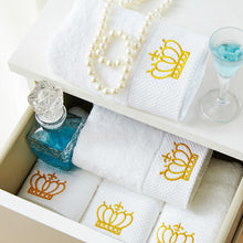 Load image into Gallery viewer, Luxurious Cotton Embroidered Towel – Soft, Absorbent, and Elegant Bath Towel