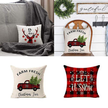 Load image into Gallery viewer, Festive Christmas Pillow Covers – Holiday Decorative Throw Pillow Cases for Home Décor