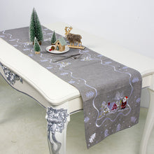 Load image into Gallery viewer, Santa Claus Embroidery Christmas Table Runner