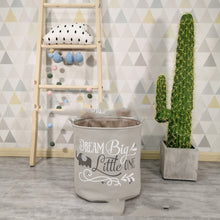 Load image into Gallery viewer, Elephant Pattern Children's Storage Basket – Cute and Functional Toy Organizer for Kids' Rooms
