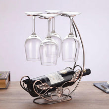 Load image into Gallery viewer, Elegant Hanging Wine Glass and Bottle Holder – Stylish and Space-Saving Wine Rack for Home Bar and Kitchen