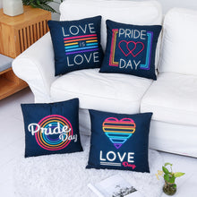 Load image into Gallery viewer, Rainbow Love Pillow Cover