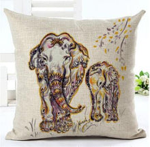 Load image into Gallery viewer, Elephant Series Throw Pillow Covers – Charming and Vibrant Decorative Pillow Covers for Home Décor