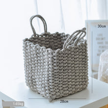 Load image into Gallery viewer, Handcrafted Cotton Thread Storage Basket – Stylish and Versatile Organizer for Home and Office