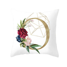Load image into Gallery viewer, Geometric Golden Letter Pillowcase – Luxurious Decorative Pillow Cover for Modern Home Décor