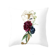 Load image into Gallery viewer, Geometric Golden Letter Pillowcase – Luxurious Decorative Pillow Cover for Modern Home Décor