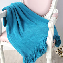 Load image into Gallery viewer, Sofa Tassel Shawl Throw Blanket