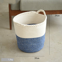 Load image into Gallery viewer, Handcrafted Cotton Thread Storage Basket – Stylish and Versatile Organizer for Home and Office