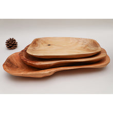 Load image into Gallery viewer, Natural Wooden Tray – Versatile and Elegant Serving Tray for Home and Kitchen