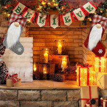 Load image into Gallery viewer, Christmas Stockings – Festive Xmas Tree and Fireplace Decorative Socks for Gift Holders and Hanging Decorations