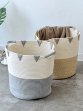 Load image into Gallery viewer, Handcrafted Cotton Thread Storage Basket – Stylish and Versatile Organizer for Home and Office