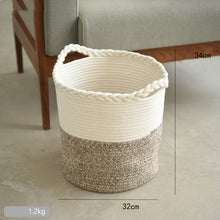 Load image into Gallery viewer, Handcrafted Cotton Thread Storage Basket – Stylish and Versatile Organizer for Home and Office