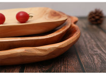 Load image into Gallery viewer, Natural Wooden Tray – Versatile and Elegant Serving Tray for Home and Kitchen