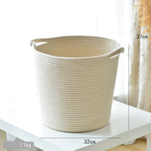 Load image into Gallery viewer, Handcrafted Cotton Thread Storage Basket – Stylish and Versatile Organizer for Home and Office
