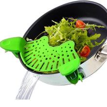 Load image into Gallery viewer, Universal Silicone Clip-on Pan Pot Strainer Anti-spill Pasta Pot Strainer Food Grade Rice Fruit Colander Strainer Kitchen Gadgets
