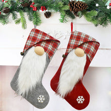 Load image into Gallery viewer, Christmas Stockings Xmas Tree Fireplace Decorative Socks Drop Ornament Candy Bag Gift Holders Hanging Decoration
