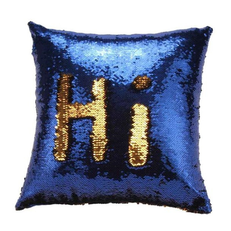 Mermaid Sequined Pillowcase – Sparkling Reversible Sequin Pillow Cover for Home Décor