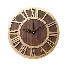 Load image into Gallery viewer, Vintage Wooden Roman Wall Clock
