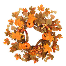 Load image into Gallery viewer, Decorative Autumn Colors Sunflower Wreath

