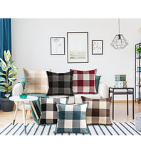 Load image into Gallery viewer, Plaid Print Pillow Cover
