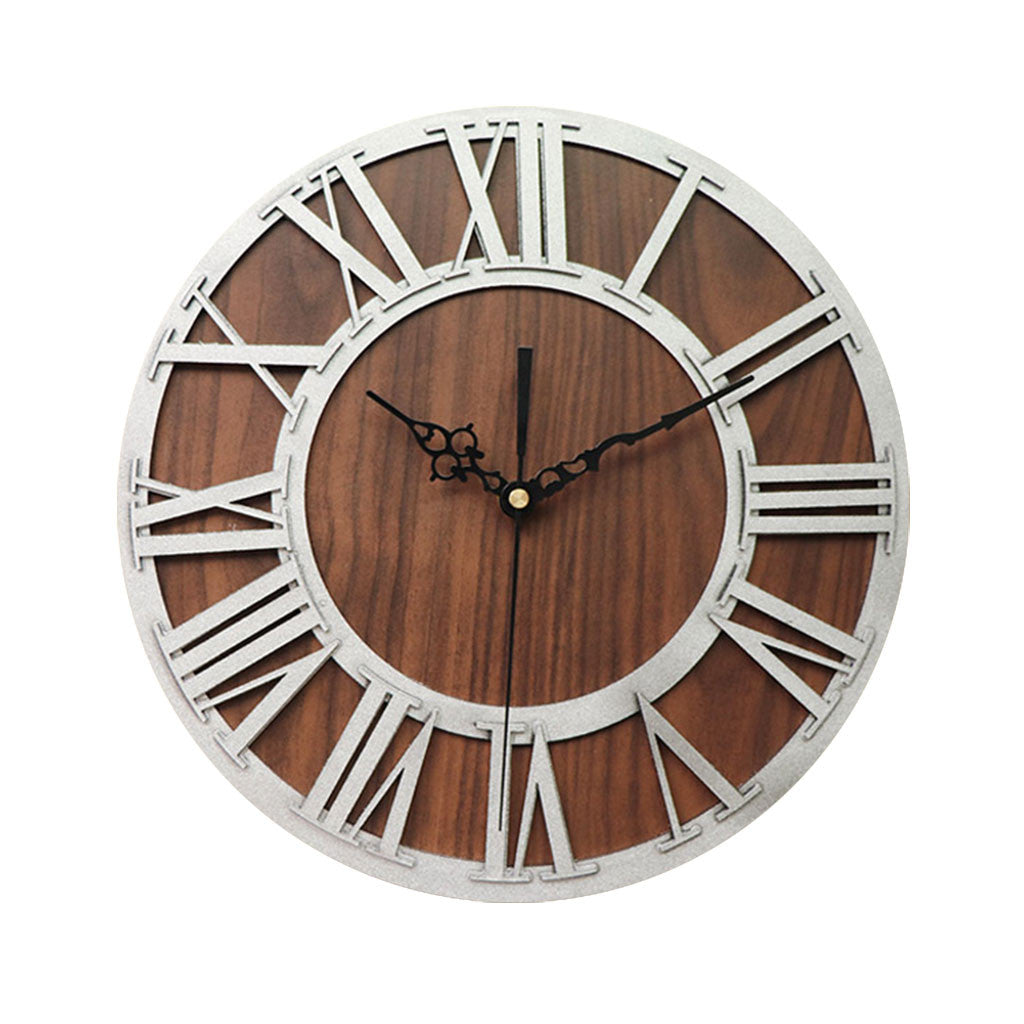 Vintage Wooden Roman Wall Clock