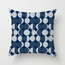 Load image into Gallery viewer, Abstract Blue Print Pillow Cover
