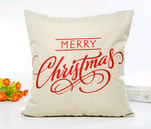 Load image into Gallery viewer, Merry Christmas Throw Pillow Covers – Festive Decorative Pillowcases for Holiday Home Décor

