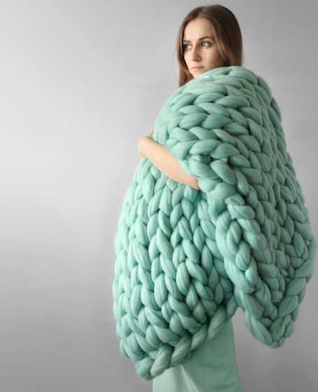 Nordic Thick Wool Hand-Woven Blanket