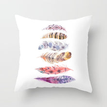 Load image into Gallery viewer, Peacock Feather Peach Skin Pillowcase
