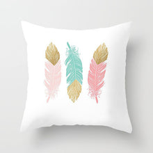 Load image into Gallery viewer, Peacock Feather Peach Skin Pillowcase
