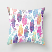 Load image into Gallery viewer, Peacock Feather Peach Skin Pillowcase
