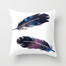 Load image into Gallery viewer, Peacock Feather Peach Skin Pillowcase
