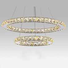 Load image into Gallery viewer, Stainless Steel Ring Simple Crystal Chandelier

