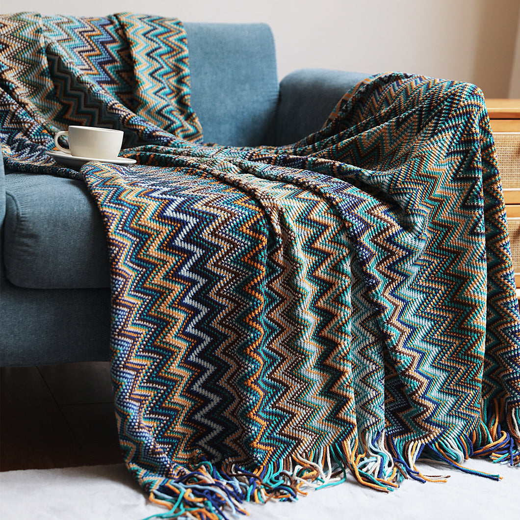 Bohemian Sofa Cross Border Knitted Blanket