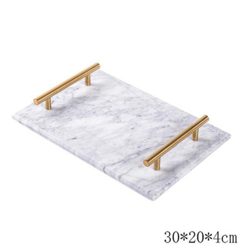 Elegant Natural Marble Tray – Luxurious Decorative and Serving Tray for Home and Kitchen